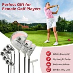 Costway 9 PCS Women's Complete Golf Club Set Right Handed With 460cc Alloy Driver Irons Pink/Red -Costway GUEST 9816e2fe 16c4 4c8d b4f9 3239c9cccd2b