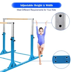 Costway Horizontal Train Bar W/ 4'x8'x2'' Gymnastics Mat Folding Panel Fitness Exercise BluePinkPurple -Costway GUEST 9c59e05a 57dc 4f74 81e8 8c49b52517d7
