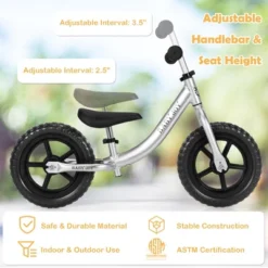 Babyjoy Aluminum Balance Bike For Kids Adjustable No Pedal Training Bicycle -Costway GUEST a0eb4421 16c5 462d 86e4 3a64431122f4