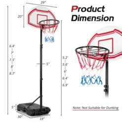 Costway Portable Basketball Hoop Stand Height Adjustable Goal System W/2 Nets Wheels -Costway GUEST a2239d65 b3cb 4410 bec9 383419f08d78