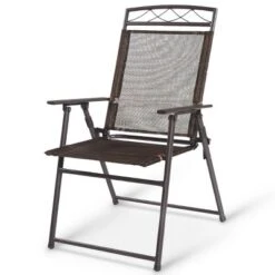 Costway Set Of 4 Patio Folding Sling Chairs Steel Textilene Camping Deck Garden Pool -Costway GUEST a2f7404f 5e79 478a 88dc f7b50000189d