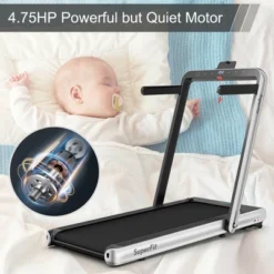 SuperFit 4.75HP 2 In 1 Folding Treadmill W/Remote APP -Costway GUEST a5c5afc0 45e8 40f4 8b63 4c51a0afd05d