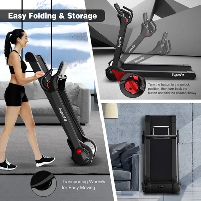 Superfit Folding 2.25HP Electric Treadmill Running Machine APP Control Bluetooth 9 Superfit Folding 2.25HP Electric Treadmill Running Machine APP Control Bluetooth - Image 7