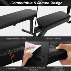 Costway Adjustable Power Tower Pull Up Bar Stand Dip Station Equipment With Bench Home Gym -Costway GUEST a740e256 7f6a 4708 8083 76e0447e3b2a