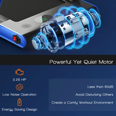 SuperFit 2.25HP 2 In 1 Foldable Under Desk Treadmill Remote Control 6 SuperFit 2.25HP 2 In 1 Foldable Under Desk Treadmill Remote Control - Image 4