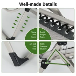 Costway 2PCS Padded Zero Gravity Chair Adjustable Folding Reclining Lounge With Cover -Costway GUEST a829d9ce 5218 4700 81d4 ccf5018472b2