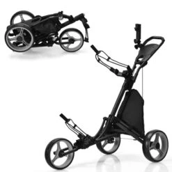 Costway Folding 3 Wheels Golf Push Cart W/Bag Scoreboard Adjustable Handle RedBlueGreyGreen -Costway GUEST a8ead947 3a87 4e7e 95cf 1fc506de3205