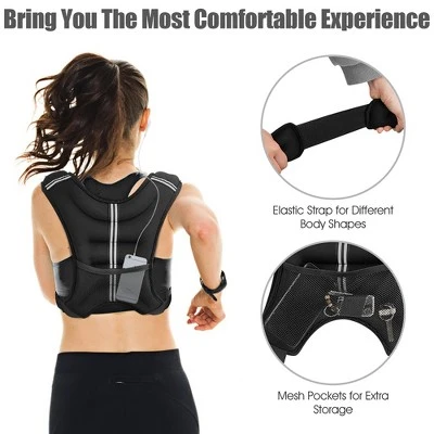 Costway 30LBS Workout Weighted Vest W/Mesh Bag Adjustable Buckle Sports Fitness Training 8 Costway 30LBS Workout Weighted Vest W/Mesh Bag Adjustable Buckle Sports Fitness Training - Image 6