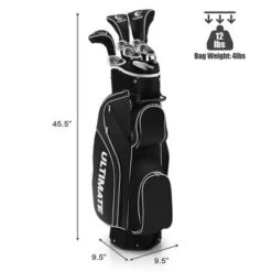Ladies Womens Complete Golf Clubs Set 10 Pieces Includes Alloy Driver RedBlackPink -Costway GUEST aa8b8a4e 1ee8 497a 9db6 051f07764233