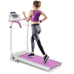 Costway 800W Folding Treadmill Electric /Support Motorized Power Running Fitness Machine Pink