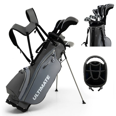 Men's Complete Golf Clubs Package Set 10 Pieces Includes Alloy Driver BlackBlueGrey 13 Men's Complete Golf Clubs Package Set 10 Pieces Includes Alloy Driver BlackBlueGrey - Image 11