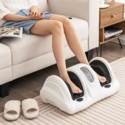 Costway Shiatsu Foot Massager Kneading And Rolling Leg Ankle With Remote Control White