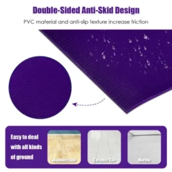 Large Yoga Mat 6' X 4' X 8 Mm Thick Workout Mats For Home Gym Flooring Purple -Costway GUEST ac463451 9e92 4e19 b87f 288ae8173fb4