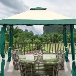 Costway 13'x13' Gazebo Canopy Shelter Awning Tent Patio Garden Green -Costway GUEST adc0704a 0cb0 404c a085 7cc83d603a8f