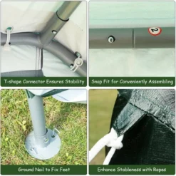 Costway 10'x10' Patio Tent Carport Storage Shelter Shed Car Canopy Heavy Duty Green 19 Costway 10'x10' Patio Tent Carport Storage Shelter Shed Car Canopy Heavy Duty Green -Costway GUEST add10ddc 2bea 424d 9abe 8134198fb182