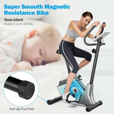 Costway Magnetic Exercise Bike Upright Cycling Bike W/ LCD Monitor & Pulse Sensor 7 Costway Magnetic Exercise Bike Upright Cycling Bike W/ LCD Monitor & Pulse Sensor - Image 5