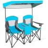 Costway Portable Folding Camping Canopy Chairs W/ Cup Holder Cooler Outdoor Blue -Costway GUEST b0ab9101 3662 4415 a9e1 108bd5d8a845