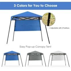 Costway 7x7 FT Slant Leg Pop-up Canopy Tent Shelter Adjustable Portable Carry Bag -Costway GUEST b1c99535 f621 4963 8ee9 48f349b483c5
