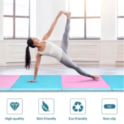 Costway 4' X 10' X 2" Folding Gymnastics Tumbling Mat Gym Stretching Yoga -Costway GUEST b2414b12 8bcc 4df5 8605 b8ced3a71199