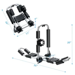 Costway Folding J-Bar Kayak Roof Rack Universal Kayak Rack For Canoe Surfboard -Costway GUEST b29b5742 dc42 4836 8509 d5547978a244
