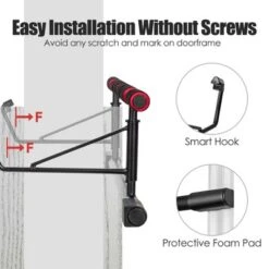 Costway Foldable Pull Up Bar Doorway Chin Up Bar No Screw W/Foam Grip For Home Gym -Costway GUEST b31ad153 f27a 4181 acbe ded6fe68fbeb