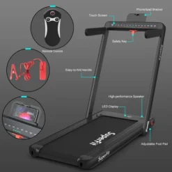 SuperFit 2.25HP 2 In 1 Dual Display Folding Treadmill Jogging Machine W/ Speaker -Costway GUEST b3949626 0df4 4e1d 94d2 7d322ebccd15