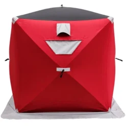 Costway Portable Pop-up 4-person Ice Shelter Fishing Tent Shanty W/ Bag Ice Anchors Red -Costway GUEST b51b2af6 0ab8 468b 8f7b c8a0c6356768