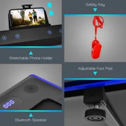 Costway 2-in-1 Folding Treadmill 2.25HP Jogging Machine W/ Dual LED Display SilverBlackBlue -Costway GUEST b82b114f e712 438d 8f54 aaea76e50906