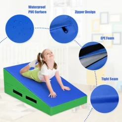 Costway Incline Gymnastics Mat Wedge Ramp Fitness Skill Tumbling Exercise Mat W/ Handles -Costway GUEST b8e227b3 11af 4add bbe2 8a9bbf9e9983