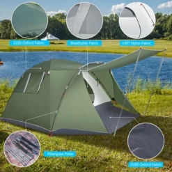 Costway 4-6 Person Camping Tent Waterproof Family Large Double-Layer Tents W/Front Porch -Costway GUEST b94fc35c a5f8 47df 919d aad18762e567