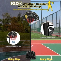 Costway 4.25-10FT Portable Adjustable Basketball Goal Hoop System With 2 Nets Fillable Base -Costway GUEST b9de9ee6 158f 4311 929d 452e287993de