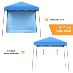 Costway 10ft X 10ft Pop Up Tent Slant Leg Canopy W/ Roll-up Side Wall -Costway GUEST bbab9992 0fce 43a2 994c abdda358509b