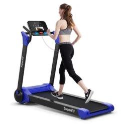 SuperFit 2.25HP Folding Electric Motorized Treadmill W/ Speaker WhiteBlackBlue -Costway GUEST bbb3981d c2a8 42c2 8e0b 53d3b591073e