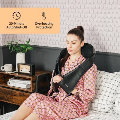 Costway Shiatsu Neck Back Shoulder Massager W/ Heat Deep Tissue 3D-Kneading 3 Costway Shiatsu Neck Back Shoulder Massager W/ Heat Deep Tissue 3D-Kneading
