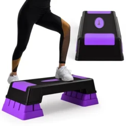 Costway Aerobic Exercise Stepper Trainer W/Riser Adjustable Height 5''- 7''- 9'' PurpleBlueGray -Costway GUEST bc03a6cc 6714 411d 8d39 9c1cf2c7bd8c
