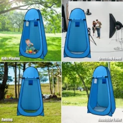 Costway Portable Pop Up Camping Fishing Bathing Shower Toilet Changing Tent Room Blue -Costway GUEST bcc8e99c 588b 4b14 ba74 a1268219c970