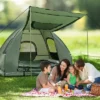 Costway 2-Person Compact Portable Pop-Up Tent/Camping Cot W/ Air Mattress & Sleeping Bag -Costway GUEST bdce3ad5 b1d8 411f a336 007300281c61