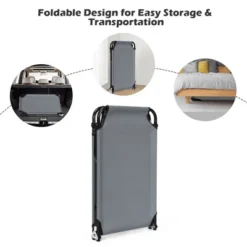 Costway Portable Camping Cot Outdoor Folding Sleeping Bed For Traveling Hiking -Costway GUEST bea4283e e792 4fdf abca fa9d30db9e9b