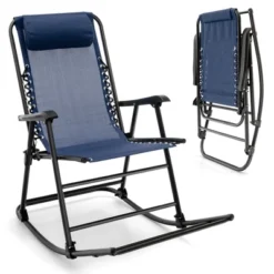 Costway Patio Camping Rocking Chair Folding Rocker Footrest Lightweight Outdoor RedNavyBeigeGreyBlue -Costway GUEST c19c1528 aeca 4fa1 8346 5907e8c08c55