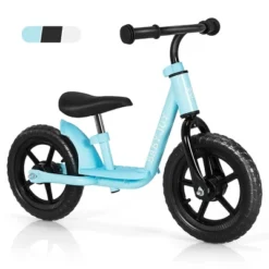 Babyjoy 11'' Kids Balance Bike W/ Footrest No Pedal Toddler Training Bike WhiteBlueBlack -Costway GUEST c302b10c e83d 450f b0a0 9380162aaecc