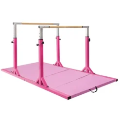 Costway Horizontal Train Bar W/ 4'x8'x2'' Gymnastics Mat Folding Panel Fitness Exercise BluePinkPurple -Costway GUEST c33396cd 3e86 4cf5 9668 dbcf4e4f897c