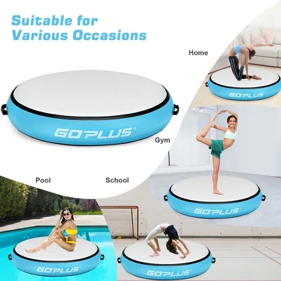 Costway 40'' Inflatable Round Gymnastic Mat Tumbling Floor Mat W/Electric Pump 7 Costway 40'' Inflatable Round Gymnastic Mat Tumbling Floor Mat W/Electric Pump - Image 5