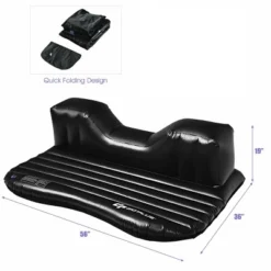 Costway 14 Costway Inflatable Car Air Backseat Mattress Flocking Travel SUV Camping Pad Pill & Pump
