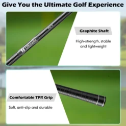 Costway 9 PCS Men's Complete Golf Club Set Right Handed With 460cc Alloy Driver Irons Gray/Navy -Costway GUEST c41aa234 a892 437b a152 2b883fdc856e