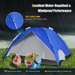 Costway 4 Person Instant Pop-up Camping Tent 2-in-1 Double-Layer Waterproof Tent -Costway GUEST c56e3d7c 09a1 4b98 9d88 eff4bac19bab