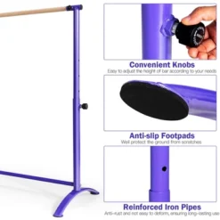 Costway 51'' Portable Freestanding Stretching Dancing Ballet Bar With4 Adjustable Heights -Costway GUEST c5e2af40 1fc1 41dd 85aa 1f9d2646f9bb