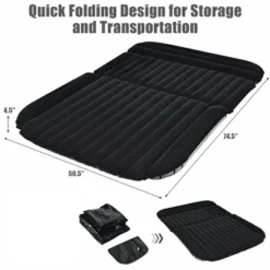 Costway 20 Costway Inflatable SUV Air Backseat Mattress Flocking Travel Pad W/Pump Camping Outdoor