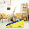Incline Gymnastics Mat Cheese Wedge Tumbling Mat W/Zipper Handle Home Training