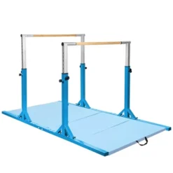Costway Horizontal Train Bar W/ 4'x8'x2'' Gymnastics Mat Folding Panel Fitness Exercise BluePinkPurple -Costway GUEST ca793ffa 42f1 431a b8ba 35d1e9130f1d
