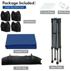 Costway 8x8 FT Pop Up Canopy Tent Shelter Wheeled Carry Bag 4 Canopy Sand Bag 19 Costway 8x8 FT Pop Up Canopy Tent Shelter Wheeled Carry Bag 4 Canopy Sand Bag -Costway GUEST ccc6bbd8 877f 4185 ab96 d0331a957f67